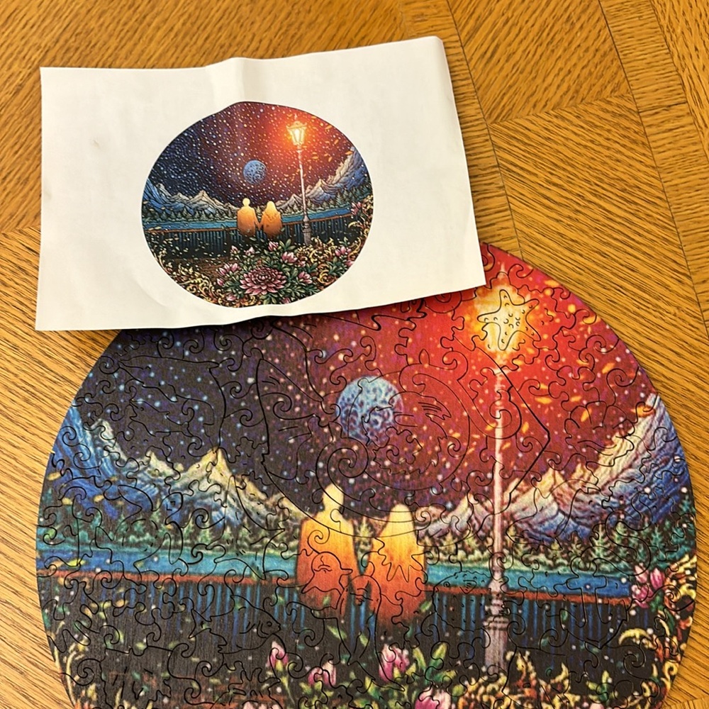 Round Night Sky Puzzle - Picture 5 of 6